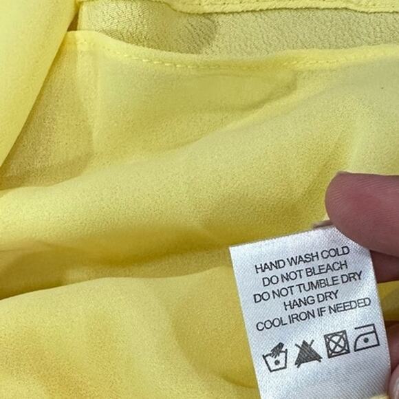 Privacy Please Acme Dress Yellow Wrap Maxi size XS NWT - Picture 9 of 10